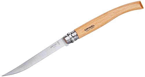 Opinel 000518 Slim Line-Größe 12-rostfrei-Buchenholz, mehrfarbig, M