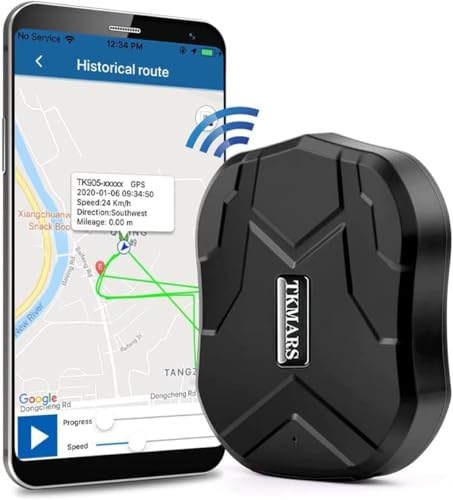 TKMARS GPS Tracker Ohne ABO GPS Tracker Auto 90 Tage Standby-Zeit, 5 Sekunden Zum Aktualisieren Der Position, Stark...
