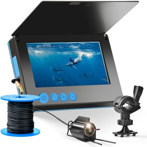 Fishfinder, Unterwasserkamera Angeln, Weitwinkel-Infrarot-Nachtsicht, Host IP65 wasserdicht, IPS-Display für EIS, Fluss...
