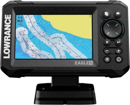 Lowrance Eagle GPS Fischfinder Chartplotter, verschiedene Größen, für Fischerei, Tiefe, ProFishing (5 Zoll, ohne...