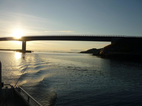 Mitternacht Angeln Sonne Norwegen Urlaub